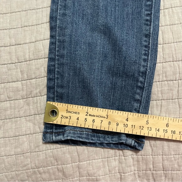Ann Taylor Loft Modern Skinny Blue Jean Factory Distressed Size 27/4 - Picture 8 of 10